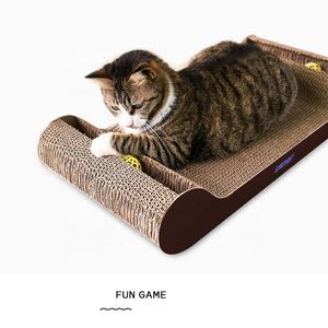 Haustier Spiel matte Katzen Spielzeug Klingeln Glocke Kurve Kratzen Lounge Wellpappe Pappe Katze Kratzer Sofa Katzen bett - Product Image 3