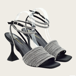 <span class=keywords><strong>Luxe</strong></span> italien solide femmes été bout ouvert talon carré sans lacet chaussures et sacs ensemble fabriqué en Chine pour les tailles de fête - Product Image 3