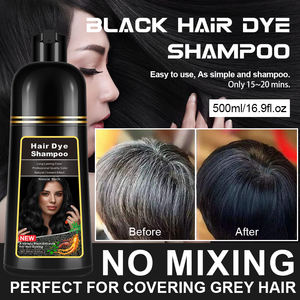 <span class=keywords><strong>Tinte</strong></span> Natural Semipermanente para el Cabello, Color Castaño Oscuro, Cubre las Canas, <span class=keywords><strong>Tinte</strong></span> Rojo para el Cabello, Champú Herbal para Teñir el Cabello de Negro, 500 ml - Product Image 4