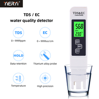 Testeur de température tds/Ec portable, 3 en 1, compteur numérique, température, filtre à eau, rétro-éclairage, automatique, capteur
