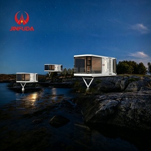 Capsule spatiale en verre préfabriquée personnalisable avec vue panoramique pour hôtels et villas sur les falaises - Product Image 1