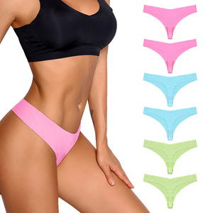 Tangas de Una Pieza sin Costuras de Cintura Baja para Mujer, Ropa Interior de Seda Helada, RTS, Yoga, Deporte, Fitness - Product Image 2