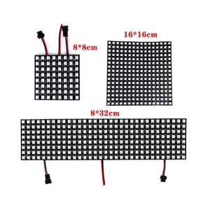 En Stock WS2812 SK6812 DC5V WS2812bLed 8*8cm 16*16cm 8*32cm Matrice Flexible RVB Pixel Panneau DIY Programmable Écran D'affichage - Product Image 2
