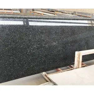 2023 Most Popular Polished Countertop Island Slabs and Tiles Cut to Size Interior Kitchen Usage Natural Angola Black Granite