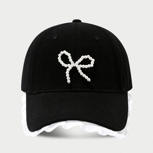 Casquettes de baseball pour femmes, sportives, neuves, à visière en dentelle, avec nœud en perles, à dessus souple - Product Image 6