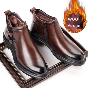 Automne et hiver Offre Spéciale hommes classique mode confortable haut bottes en cuir <span class=keywords><strong>bottines</strong></span> chaussures habillées formelles - Product Image 3