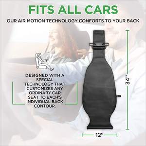 Housse <span class=keywords><strong>de</strong></span> siège <span class=keywords><strong>de</strong></span> <span class=keywords><strong>voiture</strong></span> en cuir avec support lombaire et <span class=keywords><strong>dossier</strong></span> à mouvement d'air pour soulager les douleurs lombaires et un soutien postural personnalisé - Product Image 3