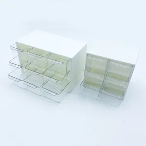 กล่องเก็บของตั้งโต๊ะกล่องเก็บเครื่องประดับลิ้นชัก6/9กล่องเก็บของพลาสติกต่างหูเครื่องสำอางอุปกรณ์แต่งหน้าคลาสสิก