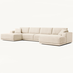 Chaise longue de luxe d'intérieur de haute qualité méticuleusement conçu doux moderne en forme de U canapé meubles de salon - Product Image 1