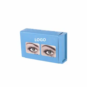 Personalizza il tuo Logo confezione cosmetica lenti a contatto confezione regalo Flip lenti a contatto cosmetiche Set scatole di carta da imballaggio