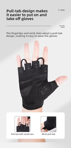 <span class=keywords><strong>Gants</strong></span> de musculation professionnels unisexes avec logo personnalisé, antidérapants, rembourrés, demi-doigts, pour la salle de sport, l'entraînement et les haltères - Product Image 6