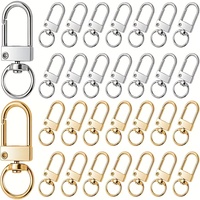 Vente en gros de fermoirs mousquetons en métal de 32 mm pour la fabrication de bijoux DIY, crochets pivotants, ensemble de fermoirs à gâchette, accessoires de quincaillerie OEM ODM