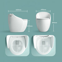 WC monobloc moderne en céramique sans bride, à double chasse, cuvette allongée, avec évacuation en S, à poser au sol, pour salles de bain de villas