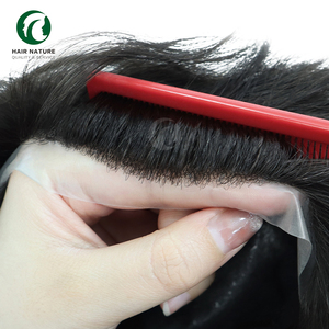Peluca <span class=keywords><strong>de</strong></span> Cabello Indio BIO FW <span class=keywords><strong>de</strong></span> 6 Pulgadas para Hombre, Cabello Liso, Base Delgada, Buen Nudo, Línea <span class=keywords><strong>de</strong></span> Cabello <span class=keywords><strong>Natural</strong></span> - Product Image 2