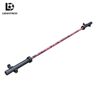 Barre de musculation EZ Curl en acier argentée et noire pour entraînement en salle de sport