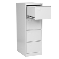 Armoire de rangement métallique verrouillable à 4 tiroirs pour cartes et dossiers, idéale pour la maison, le bureau, la salle de sport, l'hôpital, l'appartement et l'atelier