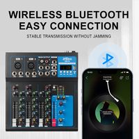 Contrôleur DJ professionnel 4 & 7 canaux Mixeur de console audio Bluetooth avec transducteur loopback Console de mixage EQ à trois bandes