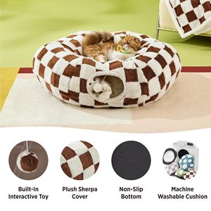 Giocattoli a tunnel a forma di ciambella Starmoon <span class=keywords><strong>per</strong></span> <span class=keywords><strong>gatti</strong></span> di piccola e grande taglia con cuscino circolare lavabile - Product Image 2