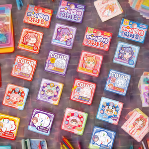 สติกเกอร์กระดาษทนทาน ระบายสีได้เอง ลายการ์ตูน แผ่นสติกเกอร์ขนาดเล็ก สมุดสติกเกอร์สำเร็จรูป ของขวัญส่งเสริมการขาย - Product Image 1