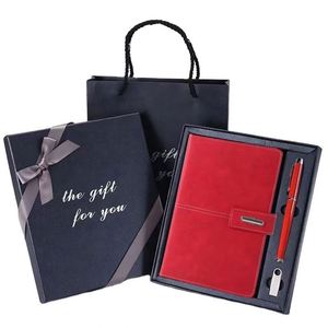Customizable 2024 Luxury Stationery Item Notebook Gift Set Promotional Business Gifts Red Leather A5 <b>Journal</b> Notepad With Pen - Product Image 1