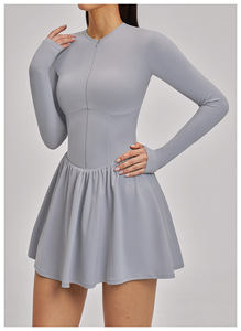 Robe de Sport à Manches Longues Femme Personnalisable avec Logo Effet Seconde Peau pour Golf, Gym, Yoga, Baseball et Fitness avec Poches - Product Image 5