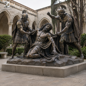 Estatua de Bronce de Jesús y Soldados Romanos a Tamaño Real, Escultura Religiosa Fundida a Mano para Iglesia, Capilla, Memorial y Decoración de Jardín Sagrado - Product Image 4