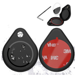 <span class=keywords><strong>4</strong></span> packs de porte-autocollants adhésifs de 3m, résistants aux chocs et étanches IPX8 avec porte-clés, étui sécurisé pour étui <span class=keywords><strong>Airtag</strong></span> - Product Image 2
