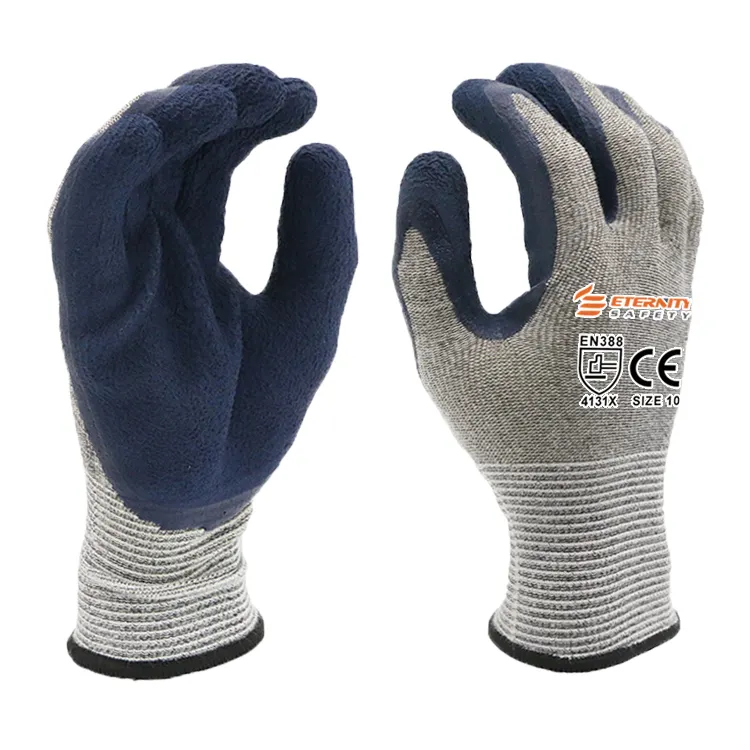 Latex Foam Coated Workers Flexible Comfortable Palm Dipped Work Construction Gloves Sale In China
