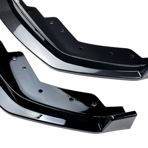 Front Lip Splitter For Bmw 3 Series G20 M Pack 2019 2022 Piano Black Carbon Fiber Texture PP Material - Product Image 5
