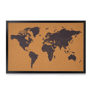 <span class=keywords><strong>Tablero</strong></span> de <span class=keywords><strong>corcho</strong></span> montado en la <span class=keywords><strong>pared</strong></span> del mapa del mundo, Mensaje, precio barato, venta al por mayor - Product Image 1