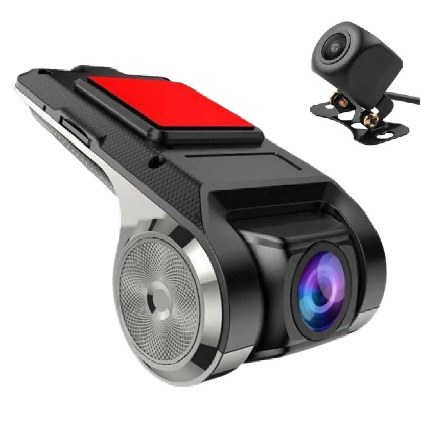 Kamera Dasbor Gps 1080P Full Hd Dvr, Kamera <span class=keywords><strong>Perekam</strong></span> Mengemudi Mobil Depan dan Belakang Monitor Parkir Kendaraan Kotak Hitam Penglihatan Malam