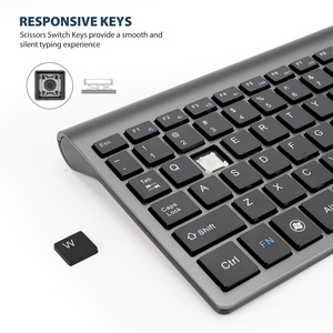 USB <b>Wireless</b> <b>Keyboard</b> <b>Mouse</b> Set 102 Keys 2.4 GHz Ultra Thin <b>Wireless</b> <b>Keyboard</b> and <b>Mouse</b> Combo Full Size <b>Keyboard</b> for Computer - Product Image 3