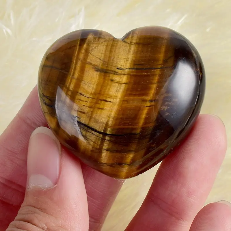 20*20*6mm corazón de piedra de ojo de tigre Natural de alta calidad al por mayor y pulido para decoraciones y regalos piedras preciosas corazón Natural Sh