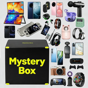 Boîte surprise 2 pièces avec gadgets électroniques aléatoires : ordinateur portable, tablette, bague connectée, drone, caméra – Cadeau de haute qualité pour hommes - Product Image 1