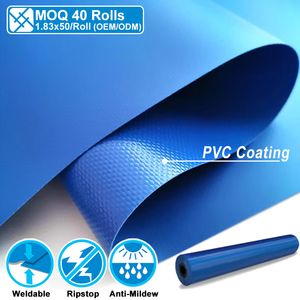 <span class=keywords><strong>Lona</strong></span> de PVC Industrial Impermeable de Alta Resistencia 510G, Rollo de Tela Recubierta de PVC de 15OZ para Cubierta de Camión, Cortina Lateral de Remolque - Product Image 1
