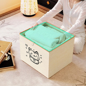 Panier de <span class=keywords><strong>rangement</strong></span> pliable style crème pour salon, armoire, vêtements, jouets d'enfants - Product Image 3