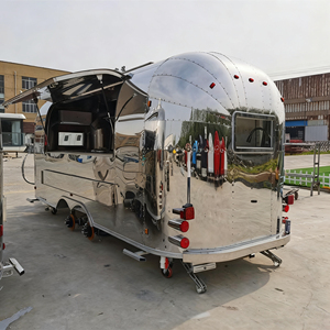 Chariot de restauration multifonctionnel pour barbecue, chariot de restauration rapide électrique, chariot de crème glacée en acier inoxydable à 4 roues, chariot de luxe pour café, thé au lait, friture - Product Image 2