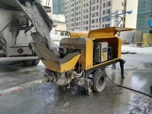 Bomba de Columna para Construcción, Suministro de Fábrica, Bomba de Concreto Portátil Pequeña con Remolque - Product Image 3