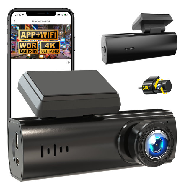 2025 New Hidden 4K Dash Cam WiFi GPS Dual Lens Front 4K 2160P 170 Angle for Night Vision Parking Monitor