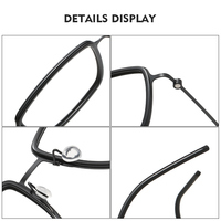 Lunettes en titane 5508A classiques pour femmes et hommes, monture sans vis, monture intégrale, lunettes rectangulaires pour un usage quotidien, vente en gros