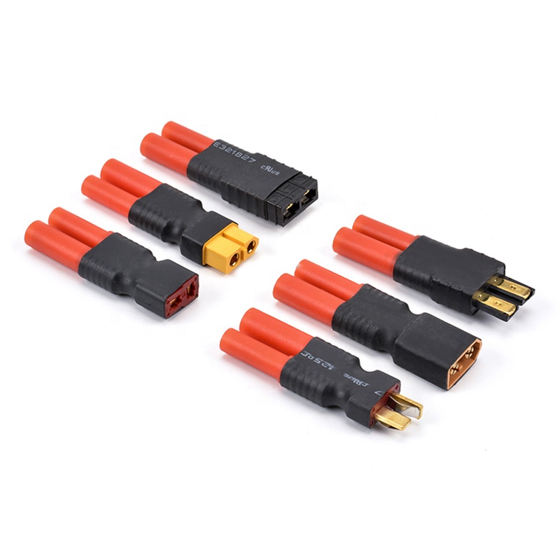Adaptador XT60 Hembra A T Hembra (Pack De 5) - Conector De Batería Para Coches RC, ESC Y Cargadores, Sin Cables, Diseño Compacto Y Duradero