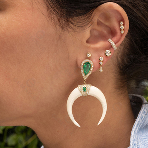 Ensemble de boucles d'oreilles en diamants Gemnel, taille brillant rond, sertissage clos, bijoux fins classiques, pour femmes, mariage, certifié GIC - Product Image 6