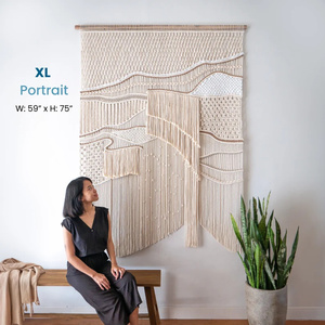 2025 grand macramé tenture murale Art textile abstrait pour Interio Fiber décor Extra Large macramé tête <span class=keywords><strong>de</strong></span> <span class=keywords><strong>lit</strong></span> au-dessus du <span class=keywords><strong>lit</strong></span> - Product Image 4