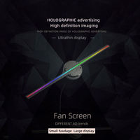Ventilateur projecteur holographique 3D de 42 cm avec WIFI, affichage 3D, lumière publicitaire pour logo, pour magasin commercial, mini ventilateur holographique 3D