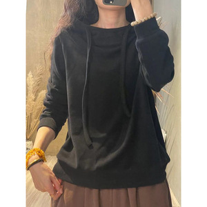 Women Fleece Hooded Sweatshirt Long Sleeve Soft Breathable Casual Autumn <b>Winter</b> <b>Top</b> Orange - Product Image 3