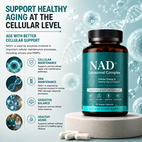Complément alimentaire liposomal de nicotinamide nucleoside 900 mg NAD+ le plus vendu, contenant du resvératrol, anti-âge, capsules végétariennes