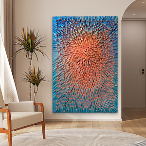 Arte Geométrico <span class=keywords><strong>3D</strong></span> de Madera para Pared, Tallado a Mano, Decoración Artística, Decoración de Pared de Madera - Product Image 5
