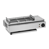 Hot Seller Gril de barbecue sans fumée Tube chauffant Gril de barbecue Gril électrique commercial avec boîtier en acier inoxydable