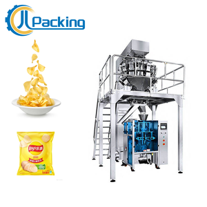 Máquina Automática de Envasado Vertical de Bolsas de Película de Plástico para Gránulos y Chips de Papel, para Chips de Alimentos, con 10 Pesadoras Multicabezal - Product Image 1