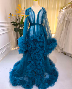 Robe longue en gaze fine S1646N pour femmes enceintes, jupe longue, vêtements <span class=keywords><strong>de</strong></span> studio photo, vêtements sexy grande taille pour femmes, vêtements <span class=keywords><strong>de</strong></span> nuit - Product Image 1